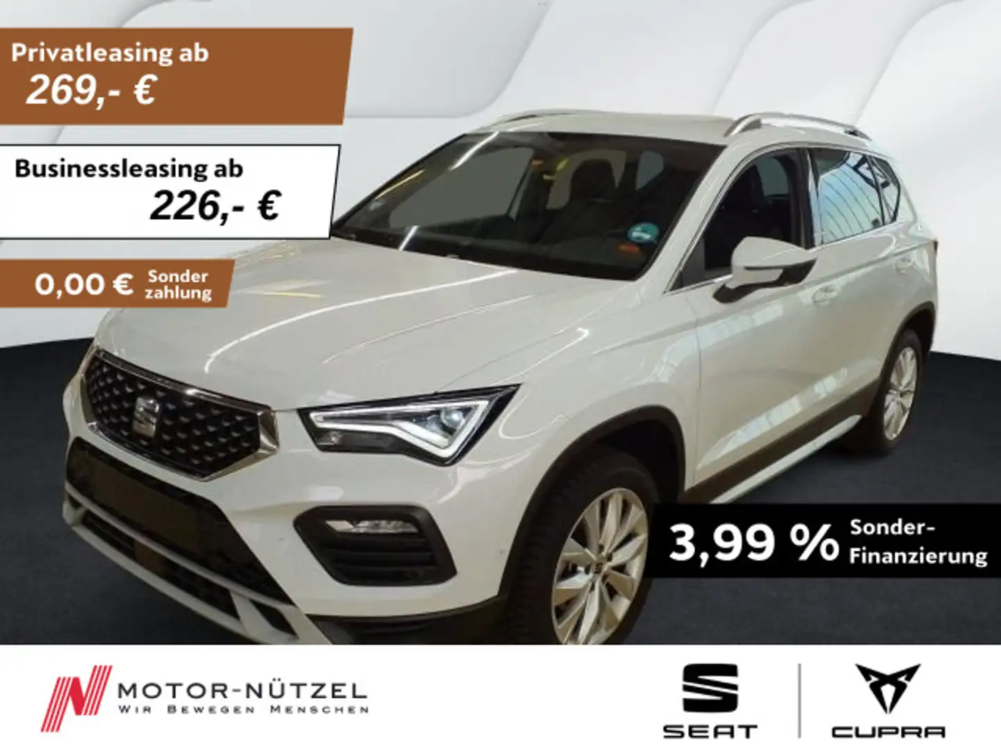 SEAT Ateca 1.5 TSI DSG XPERIENCE LED+NAVI+APP+ACC+SHZ Weiß - 1