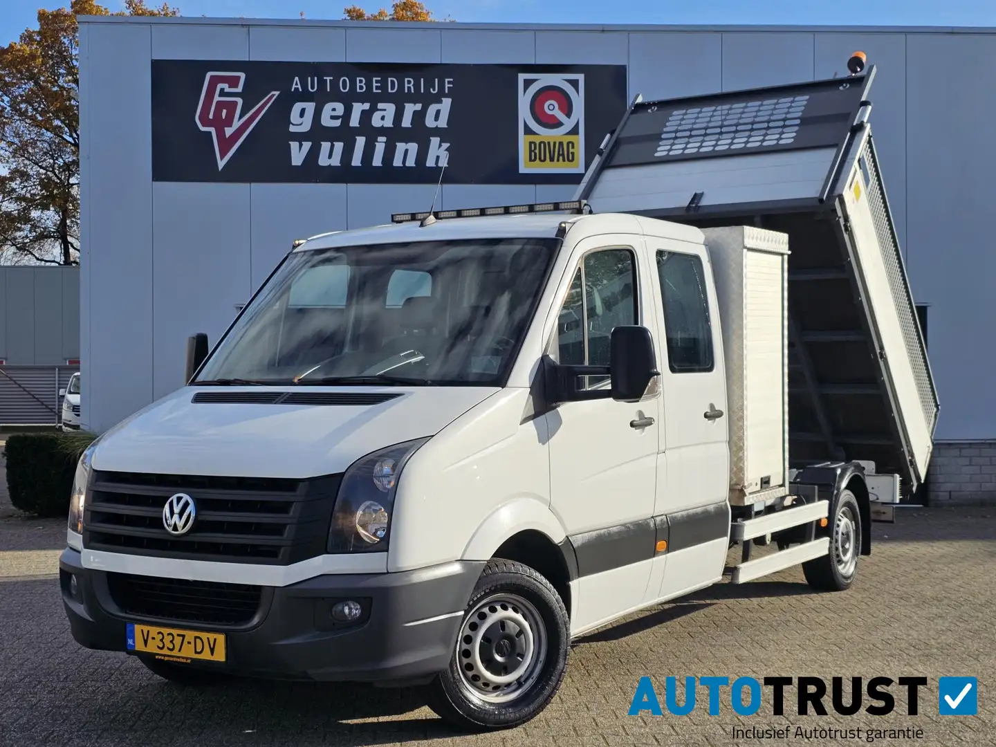 Volkswagen Crafter 2.0 TDI KIPPER TREKHAAK 6-ZITPLAATSEN 3500KG TREKG Blanc - 1