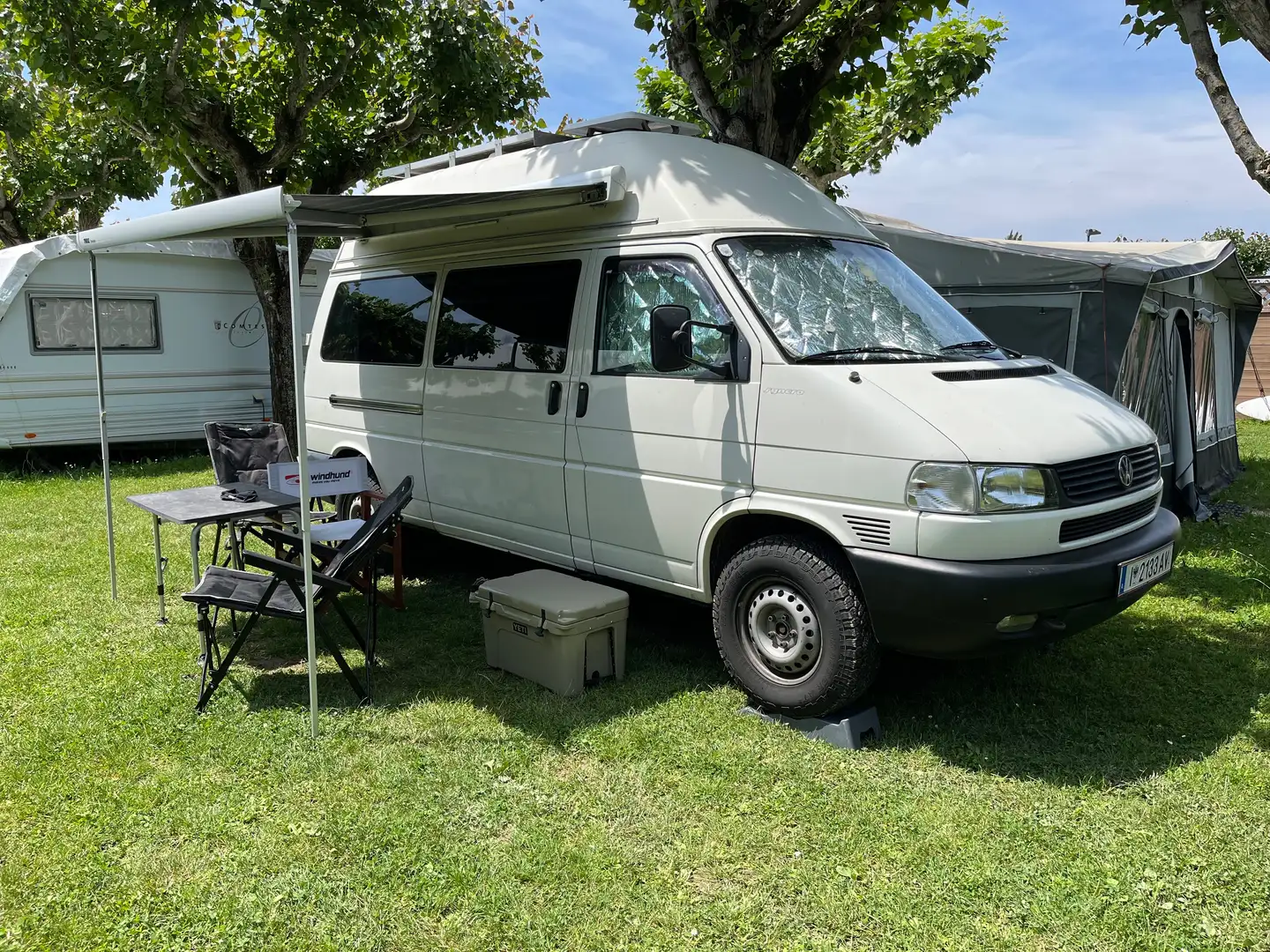 Volkswagen T4 Kombi Syncro Allrad Hochdach Camper LR Blanc - 1