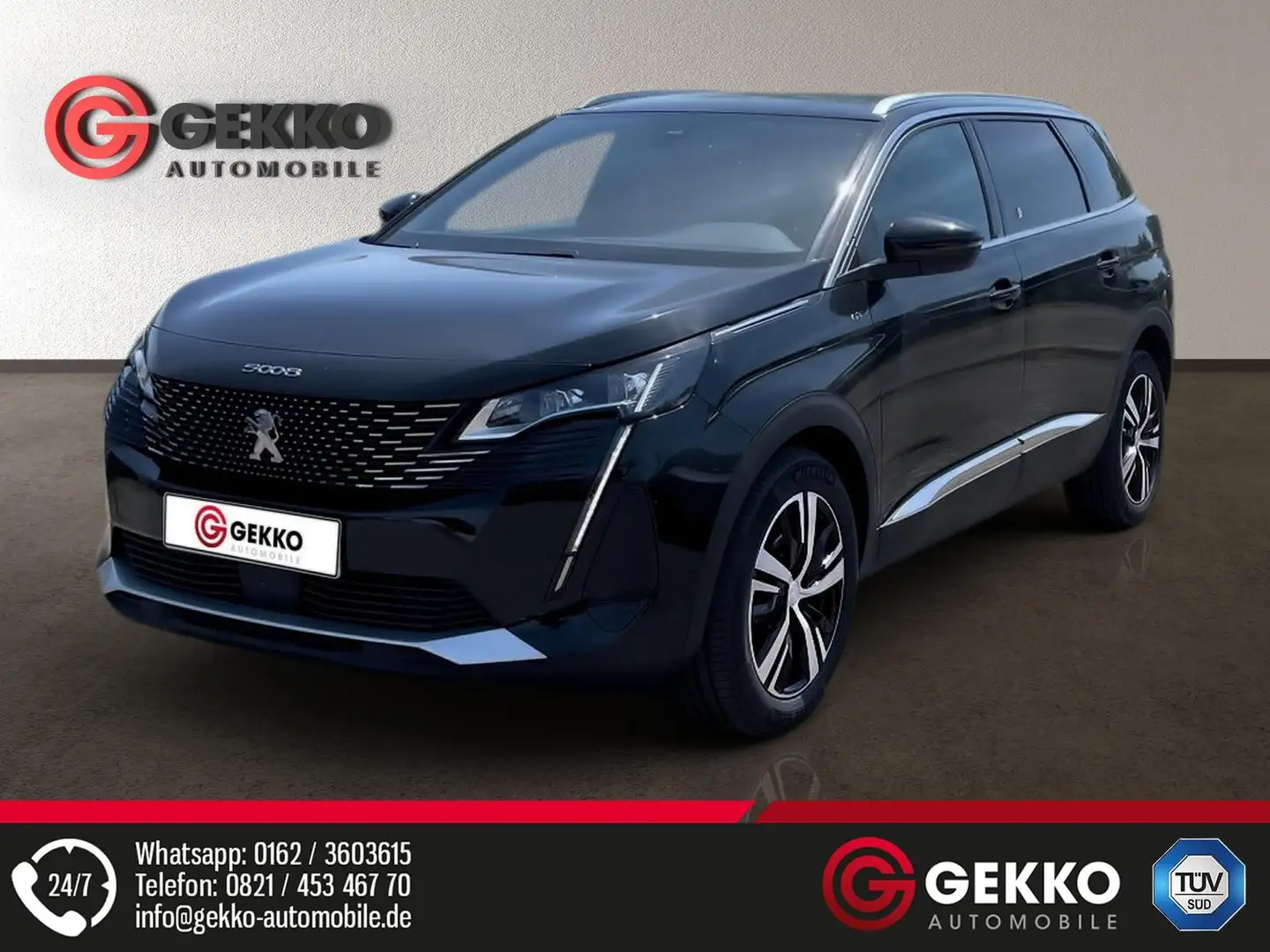 Peugeot 5008 GT 7-Sitzer+LED+ACC+SZH+PDC+KAMERA+APP+NAVI+ Zwart - 2