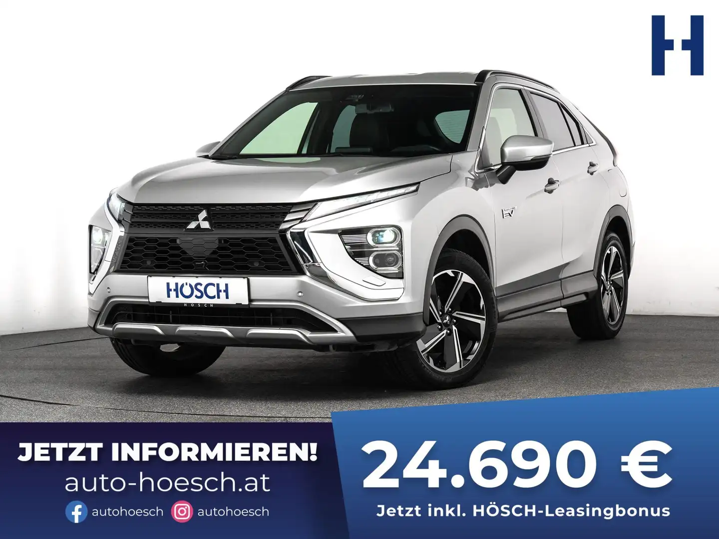 Mitsubishi Eclipse Cross 2.4 PHEV 4WD TEILLEDER KAMERA KEYLESS Silber - 1