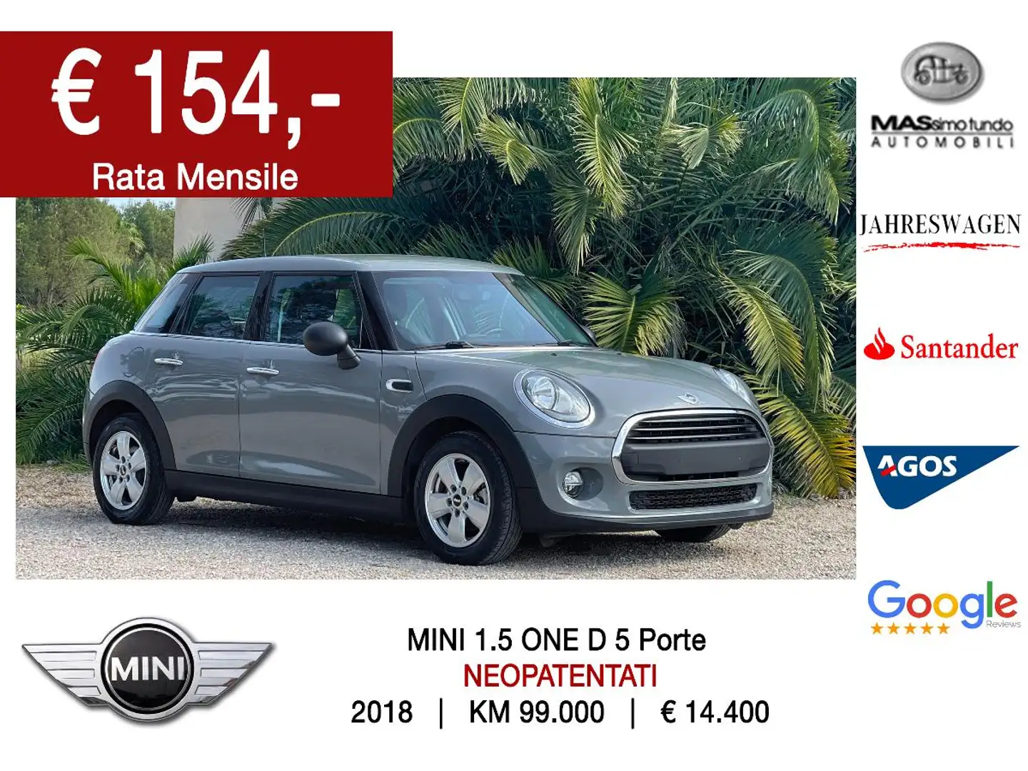 MINI One D 1.5  Business 5 porte Grigio - 1
