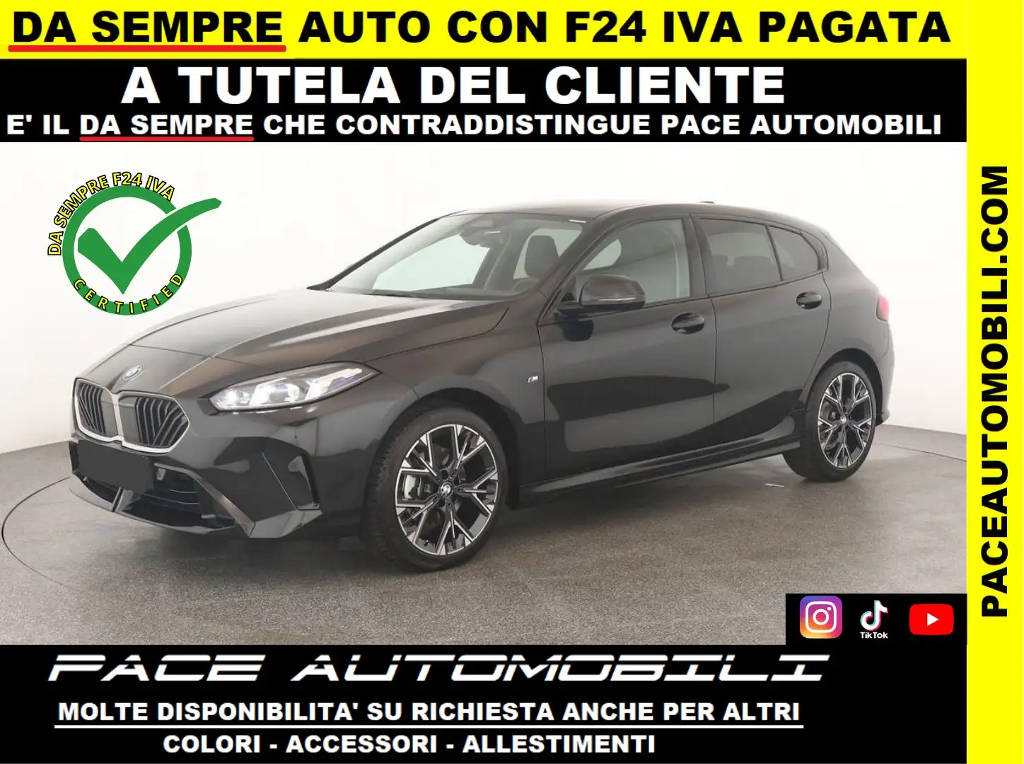BMW 120 i M SPORT 18" MSPORT M-SPORT TETTO KAMERA ACC Nero - 1