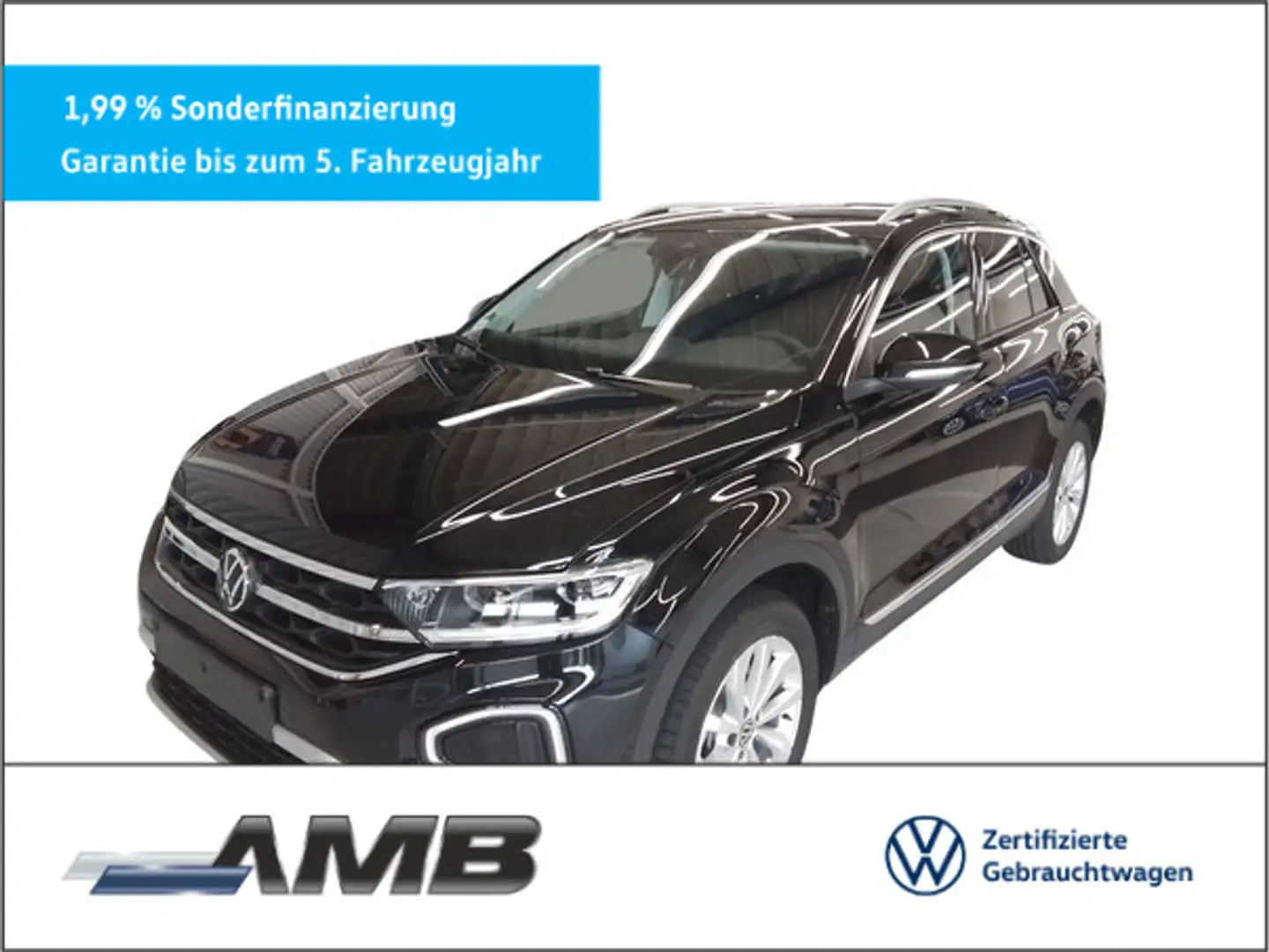 Volkswagen T-Roc Style 2.0 TDI 4MO DSG/AHK/Standhz/01.30Gar Negro - 1