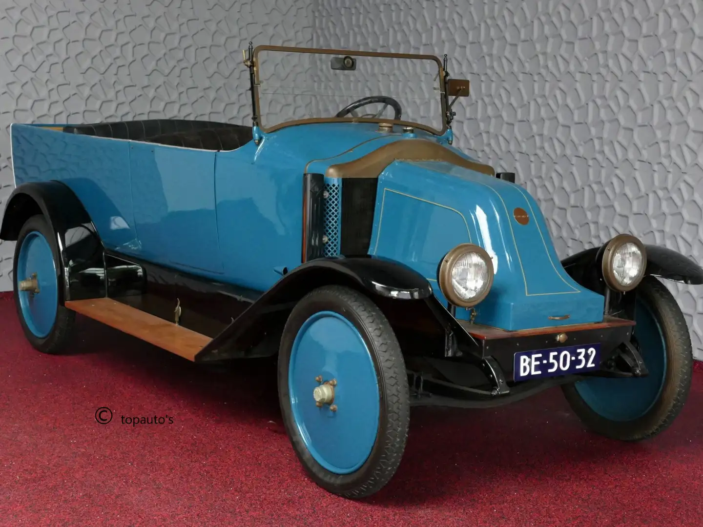 Renault II TORPEDO Commercial 1921 104 JAAR OUD GERESTAURE Azul - 1