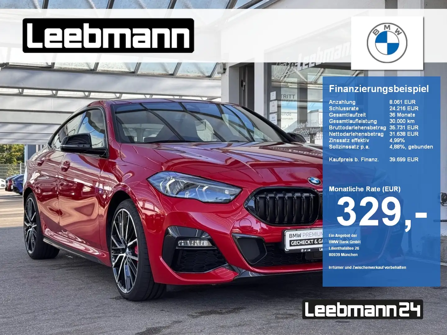 BMW 220 i xDrive Gran Coupé M-Sport GARANTIE-07/2029 Rot - 1