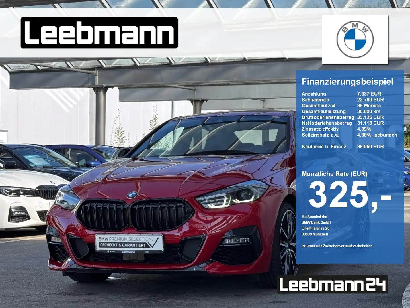 BMW 220 i xDrive Gran Coupé M-Sport GARANTIE-07/2029 Rouge - 1