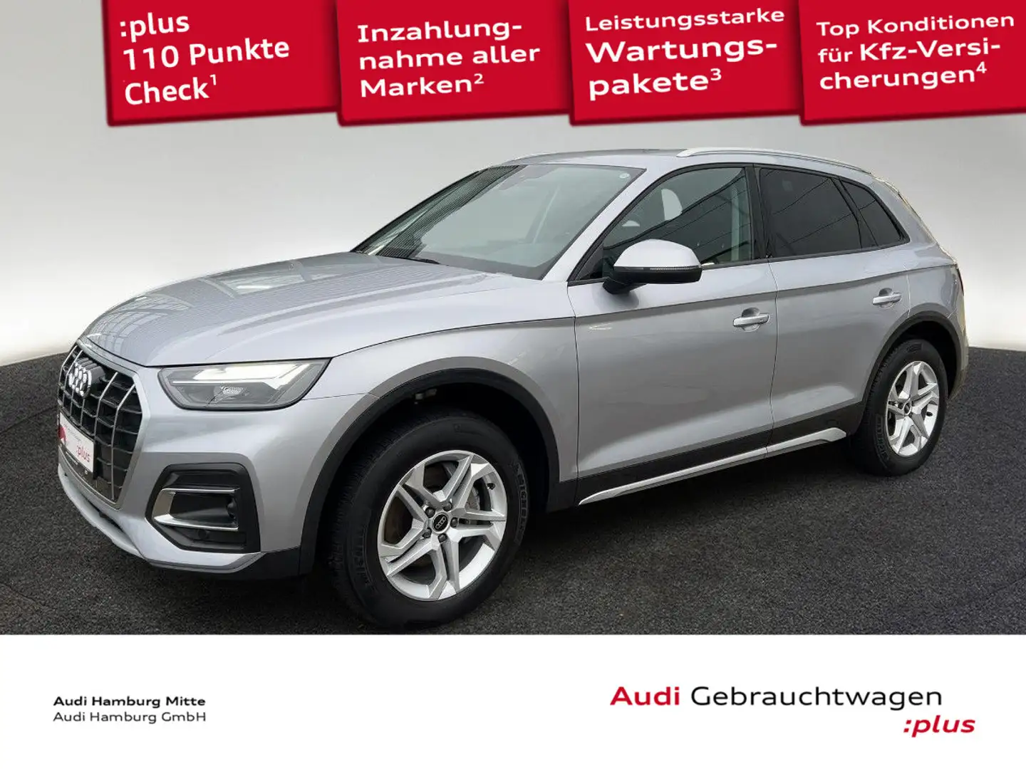 Audi Q5 40 TDI advanced quattro S tronic AHK Massage Silber - 1