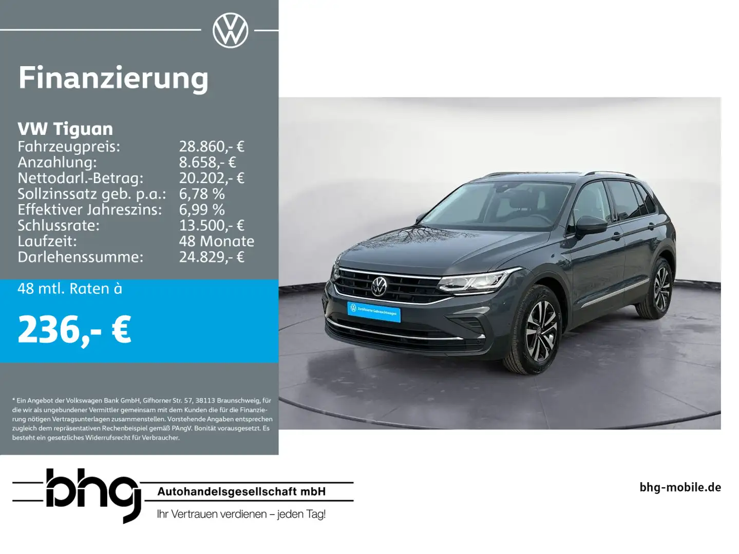 Volkswagen Tiguan 1.5 TSI OPF DSG United Grigio - 1