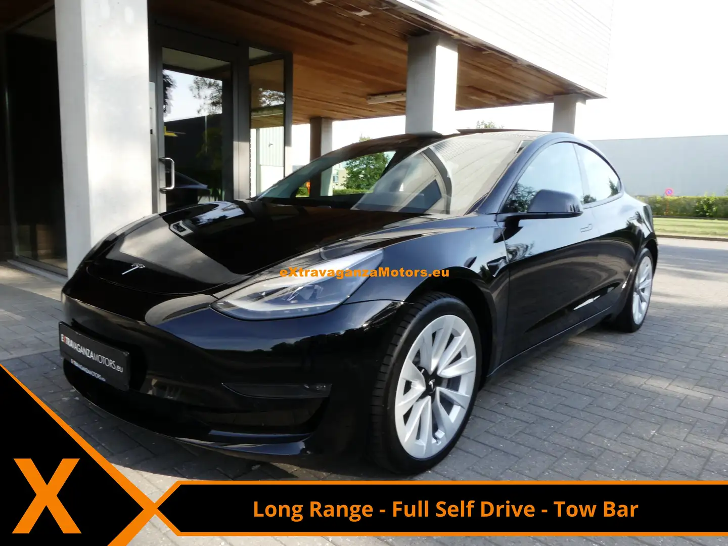 Tesla Model 3 78 kWh-AWD-Long Range-Trekh-Selfdrive-extra scherm Zwart - 1