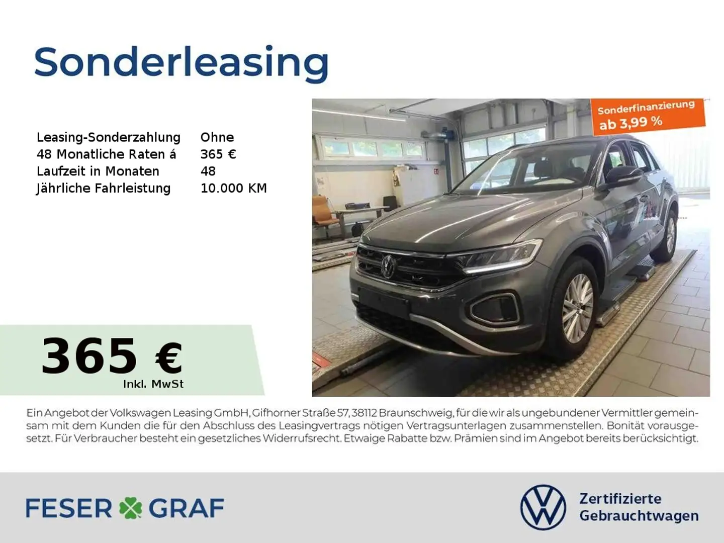 Volkswagen T-Roc Life 1.5 TSI DSG Navi AHK Kamera LED Grau - 1