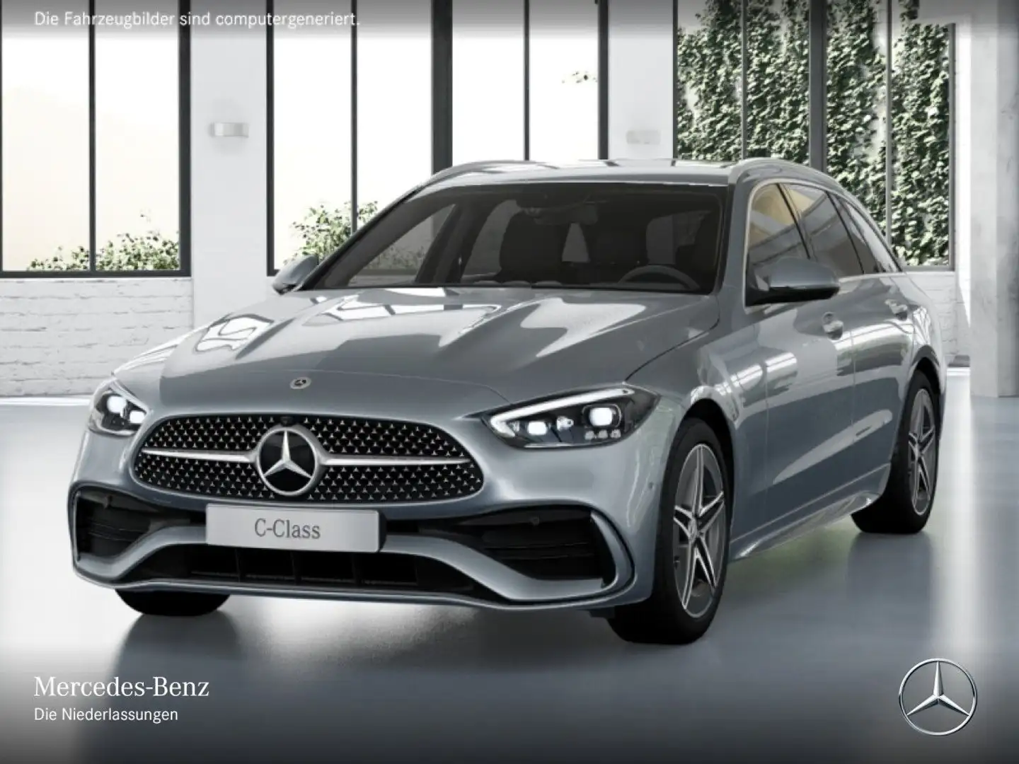 Mercedes-Benz C 200 T AMG+360+AHK+TOTW+KEYLESS+9G Silber - 2