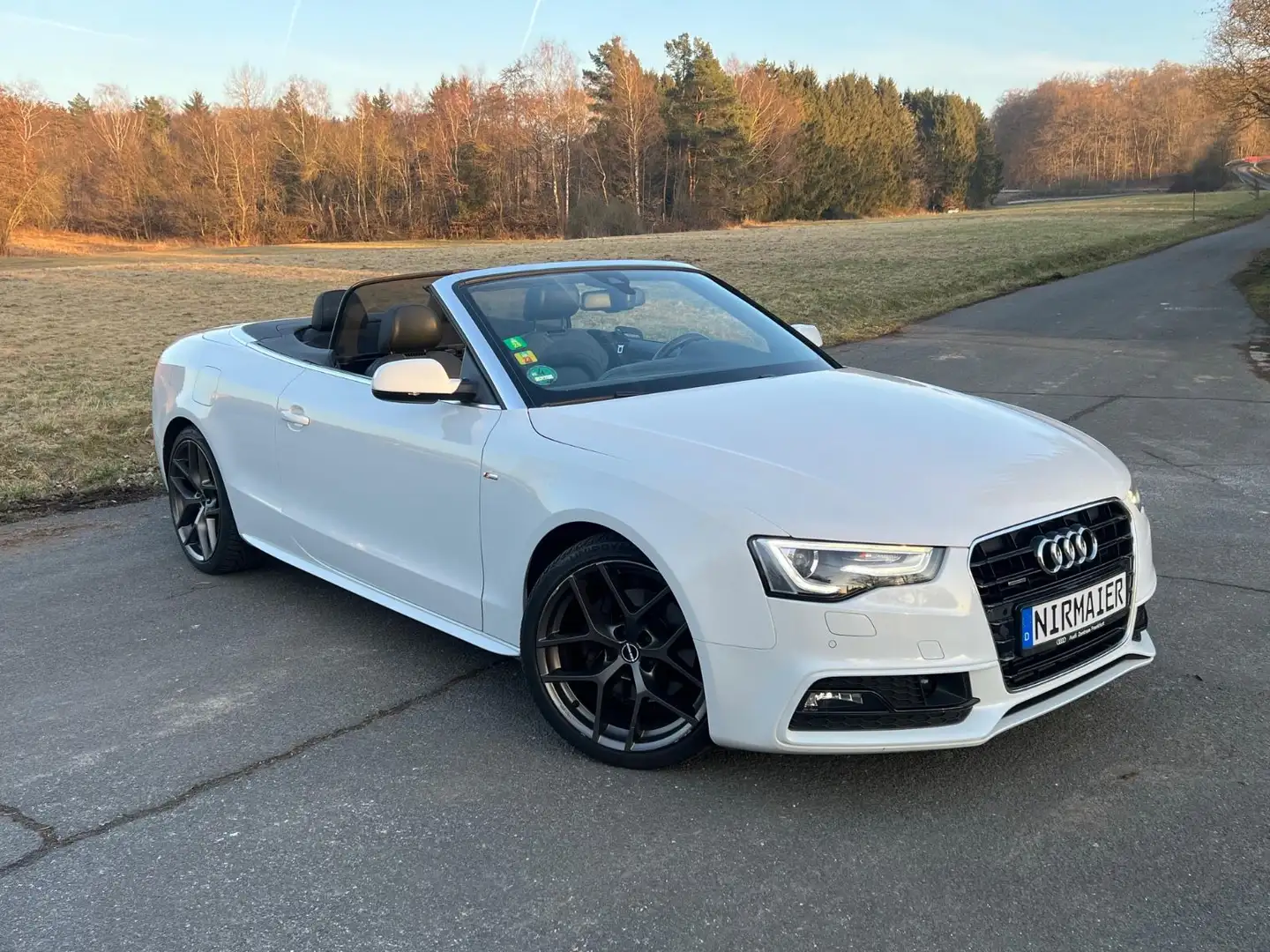Audi A5 Cabriolet 2.0 TFSI Quattro Navi Leder S-Line Weiß - 1