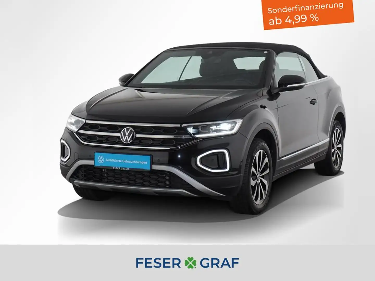 Volkswagen T-Roc Cabriolet Style 1.5 TSI DSG Park-Assist Schwarz - 1