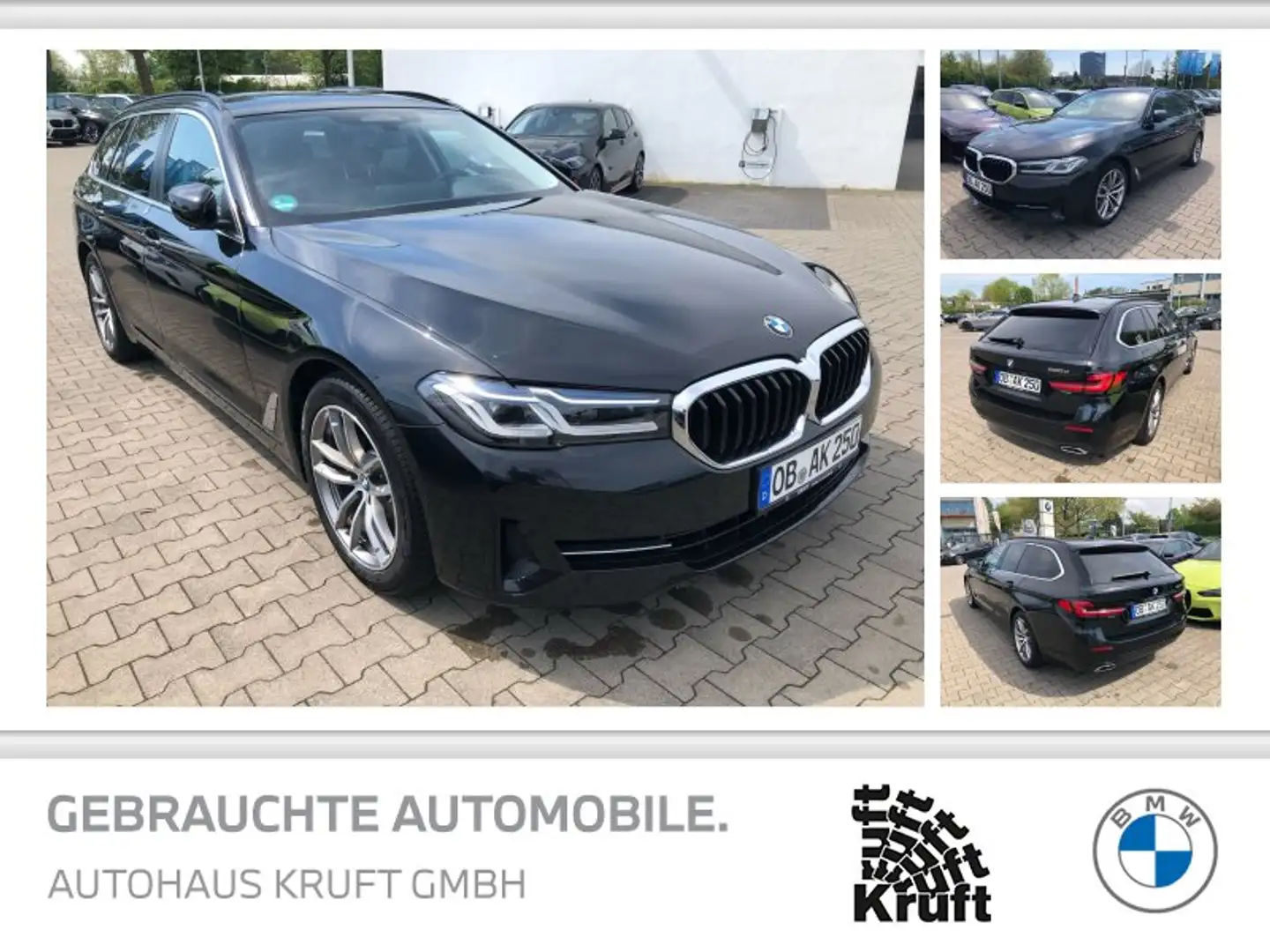 BMW 520 d Touring LASERLICHT+HUD+KAMERA+ACC+LEDER Noir - 1