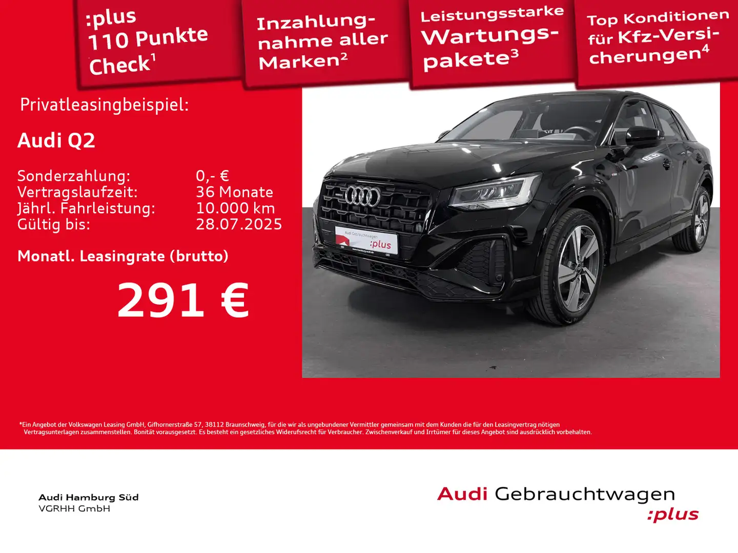 Audi Q2 40 TFSI S line qu. S tronic NAVI/ACC/KAMERA Schwarz - 1