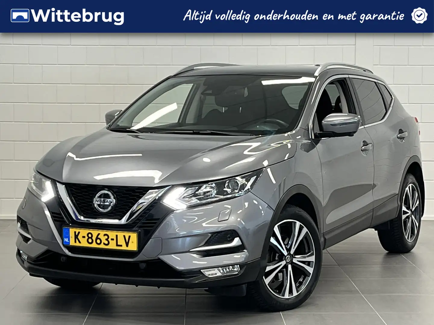 Nissan Qashqai 1.3 DIG-T N-Connecta Automaat | PANORAMADAK | KEYL Grijs - 1