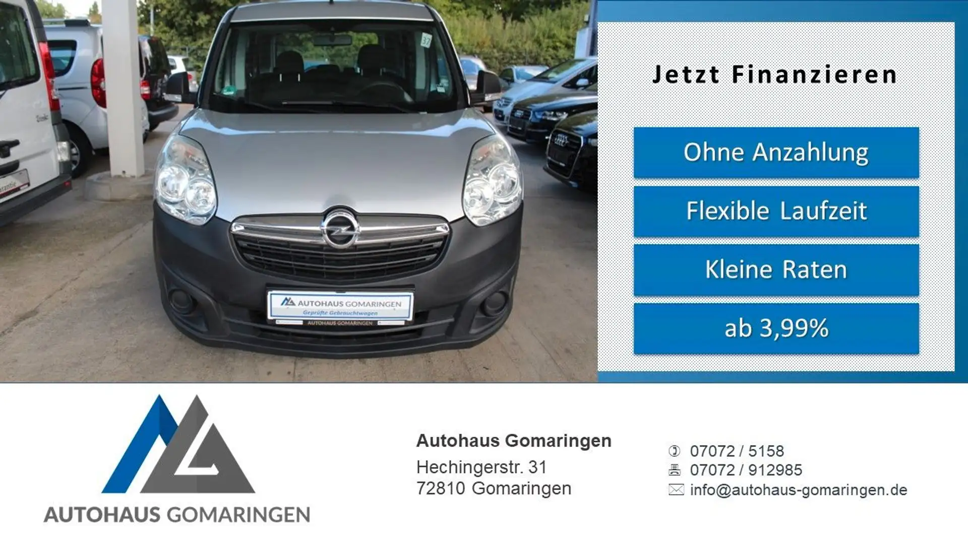 Opel Combo D Selection L1H1*Klima*2-Schiebetür*1.Hand Silber - 1