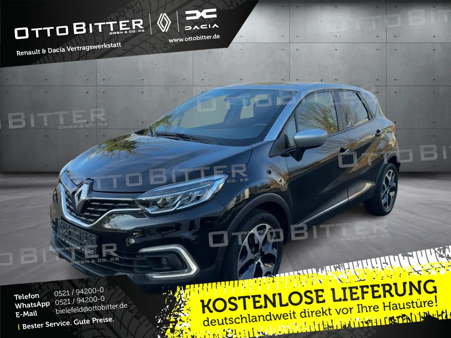 Renault Captur Intens TCe90 GJR/ALU/NAVI/PARKP Black - 1