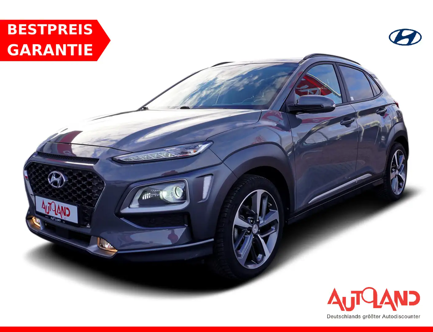 Hyundai KONA 1.0 T-GDI Premium 2WD LED Navi Totwinkel Grau - 1