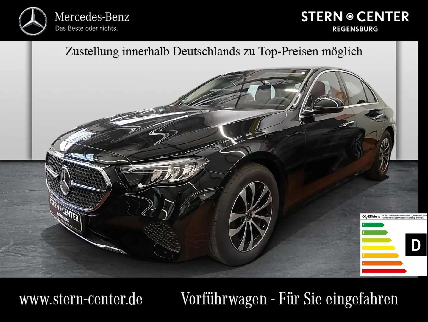 Mercedes-Benz E 200 d Limousine LED MBUX Avantgarde Navi Cam Zwart - 1