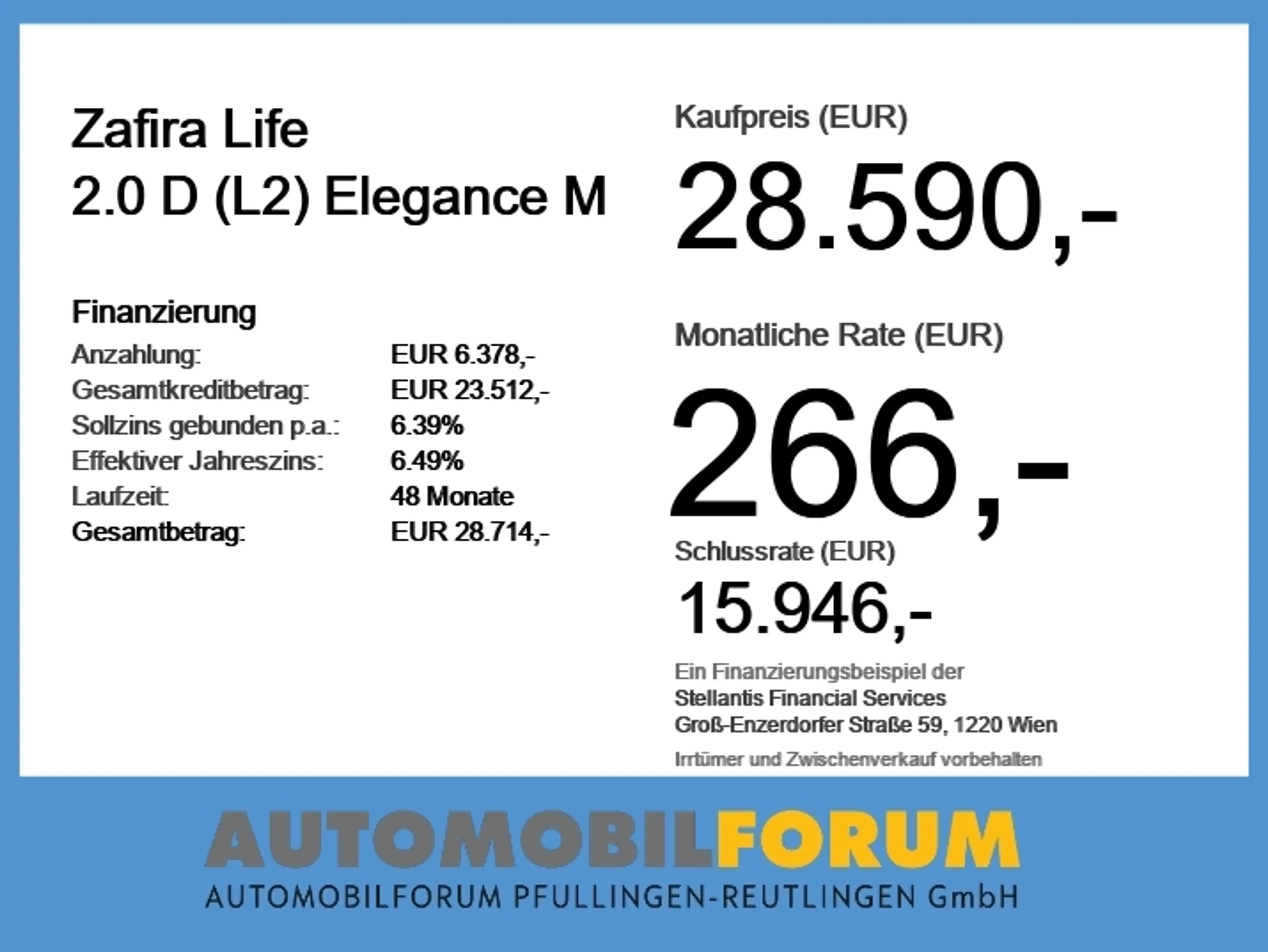 Opel Zafira Life 2.0 D (L2) Elegance M 2xKlima ACC LM — photo 6
