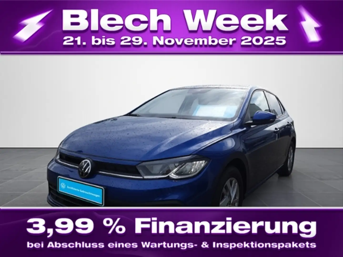 Volkswagen Polo 1.0 TSI Move LED/Navi/Shz/App/Alu Bleu - 1