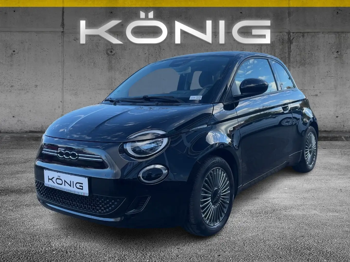 Fiat 500e Icon 118PS 42KWh Navi - Klimaautomatik Schwarz - 1