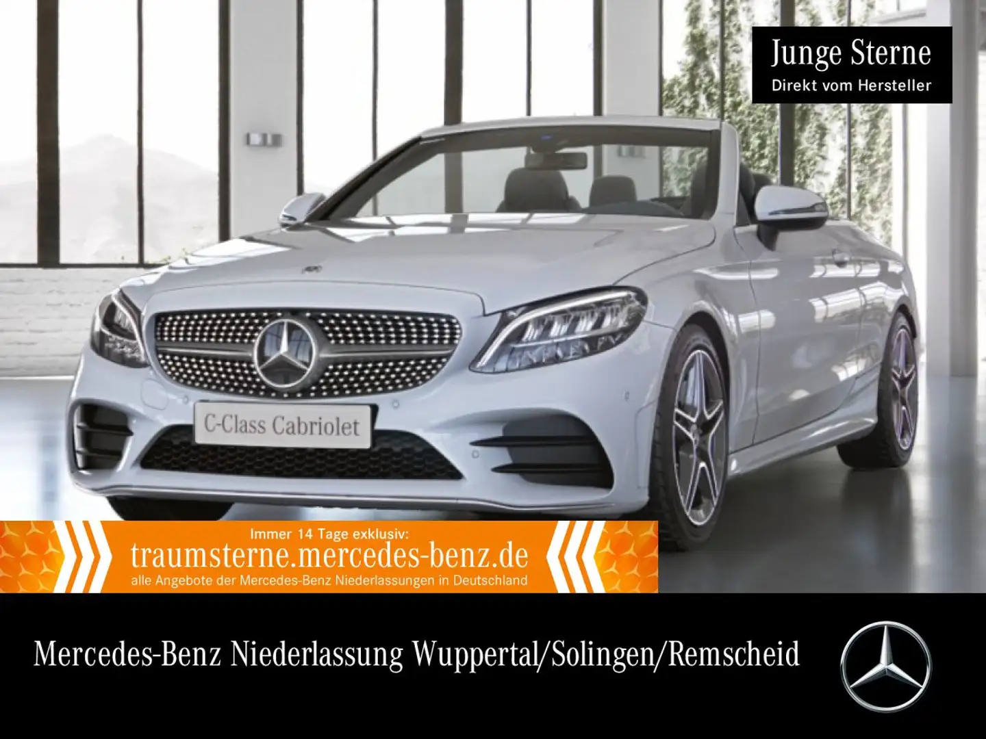 Mercedes-Benz C 180 Cabrio AMG+LED+KAMERA+KEYLESS+9G Weiß - 1