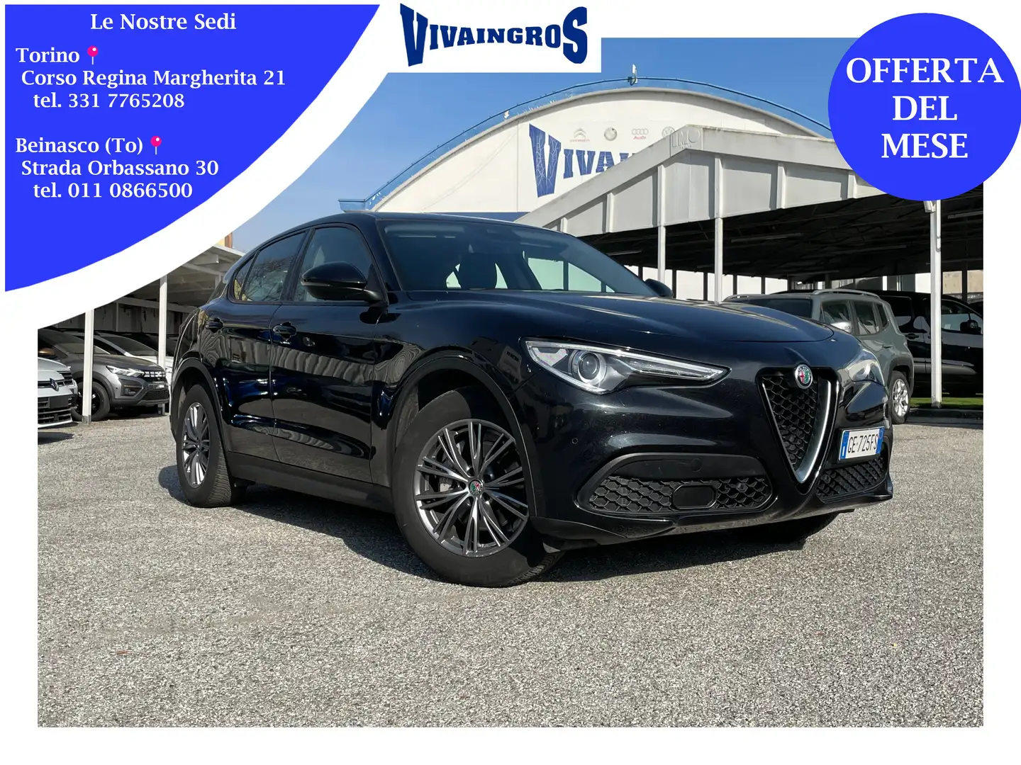 Alfa Romeo Stelvio 2.2 TDI Business RWD 160CV AT8 Nero - 1