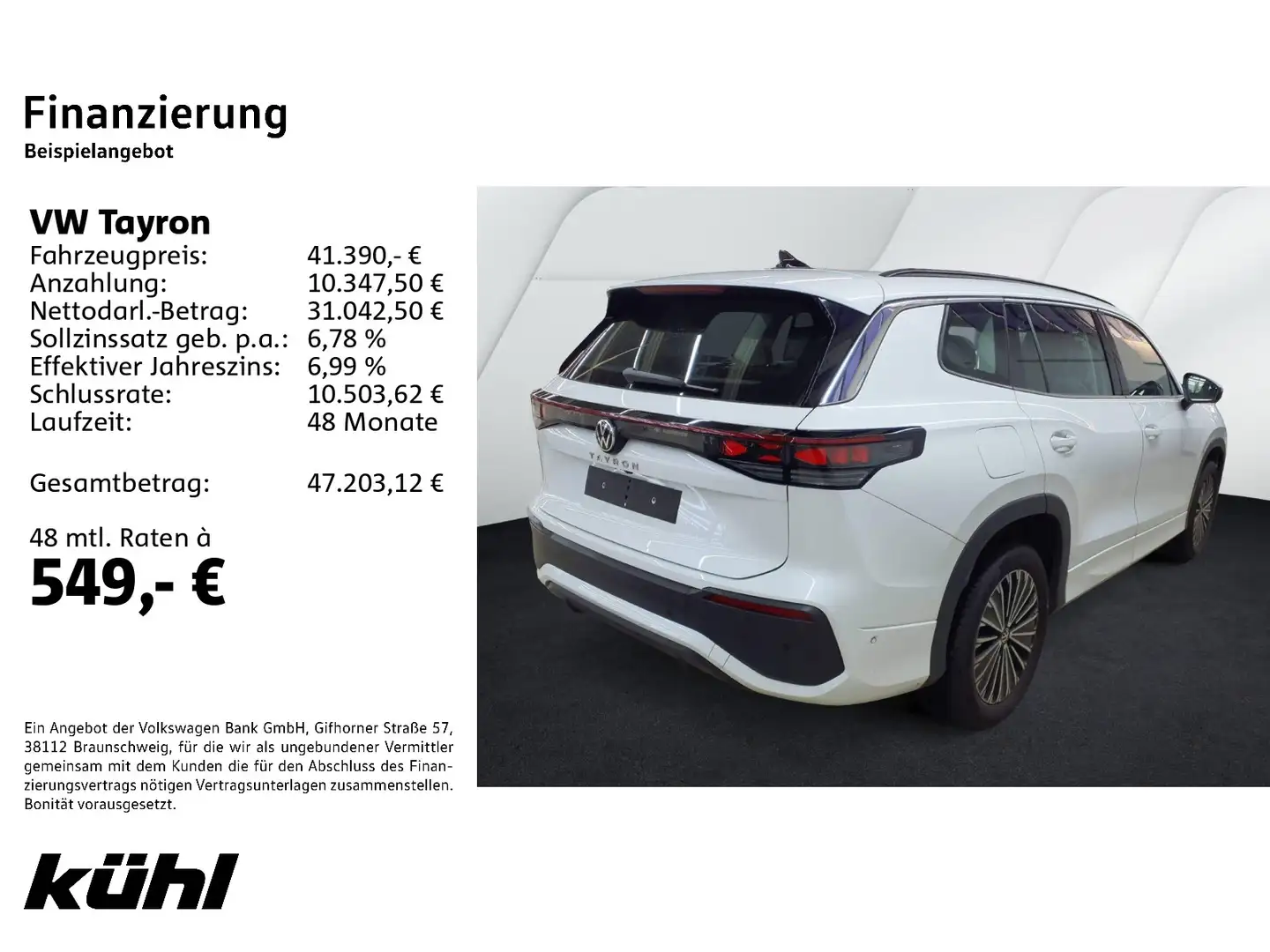 Volkswagen Tayron 2.0 TDI 4M DSG Life IQ.Light/ACC/360°/App Weiß - 2