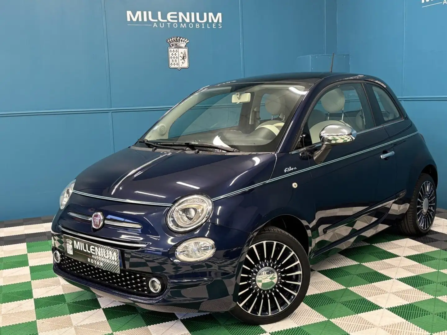 Fiat 500 1.2 8V 69CH RIVA ORIGINE FRANCE Bleu - 1