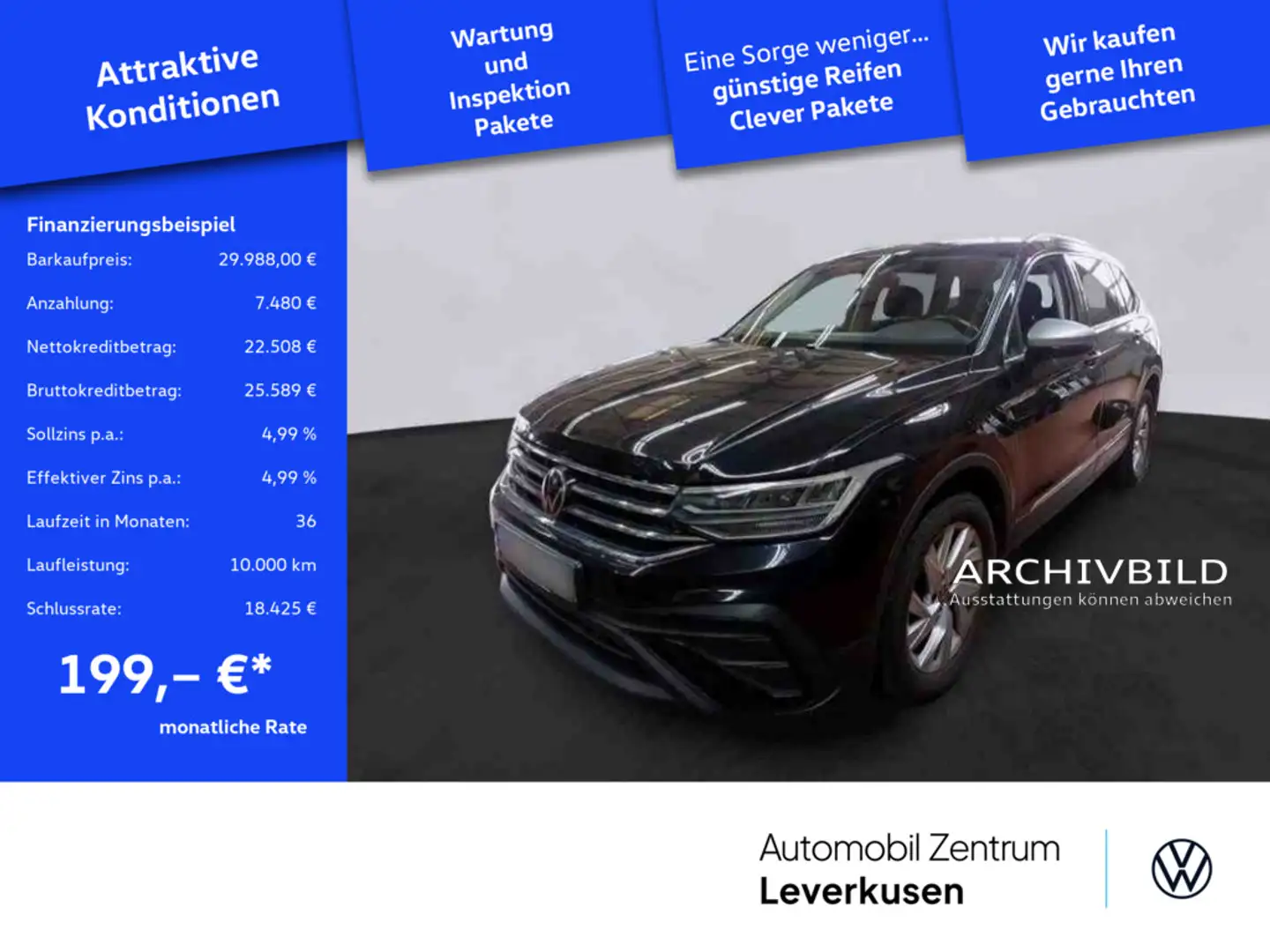 Volkswagen Tiguan Allspace Life DSG PANO NAVI ACC VIRT K Schwarz - 1