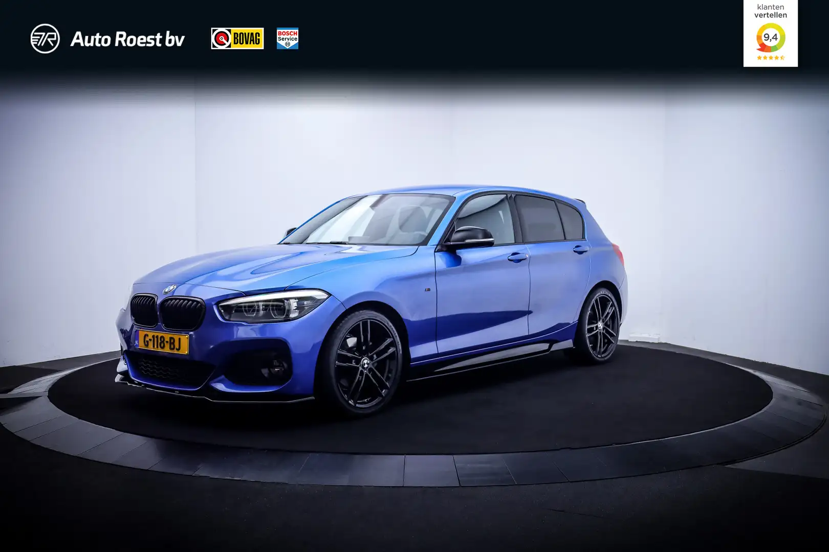 BMW 118 1-serie 118iA M SPORT Shadow High Executive FULL L Bleu - 1