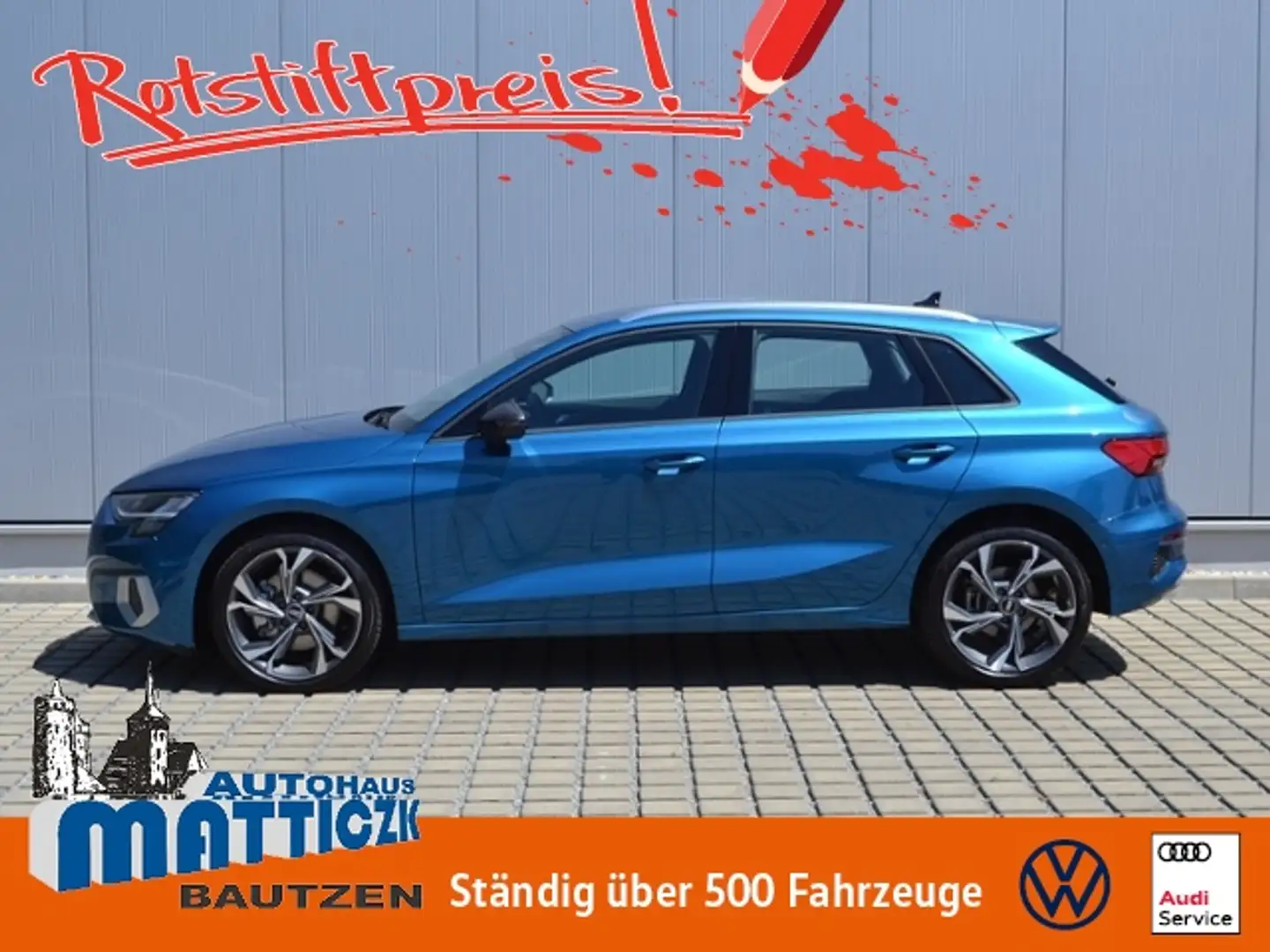 Audi A3 Sportback 35 TFSI S-tronic NP:45.976/AHK/18-ZOLL/ Bleu - 1