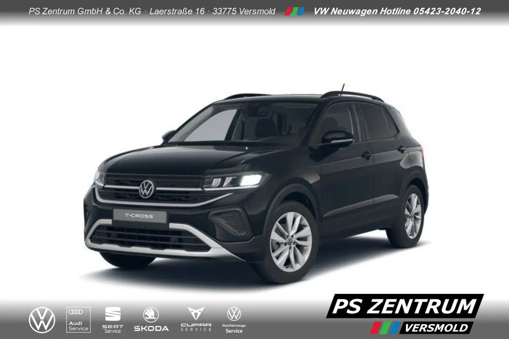 Volkswagen T-Cross Life 1.0 GJR RFK SHZ Bluetooth LED Klima Schwarz - 1