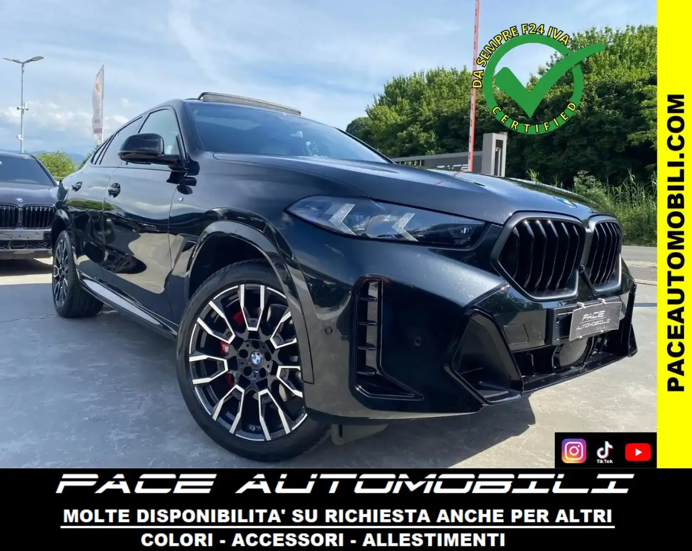 BMW X6 D PRO M-SPORT MSPORT LED PDC NAVI TETTO 21" LASER Nero - 1