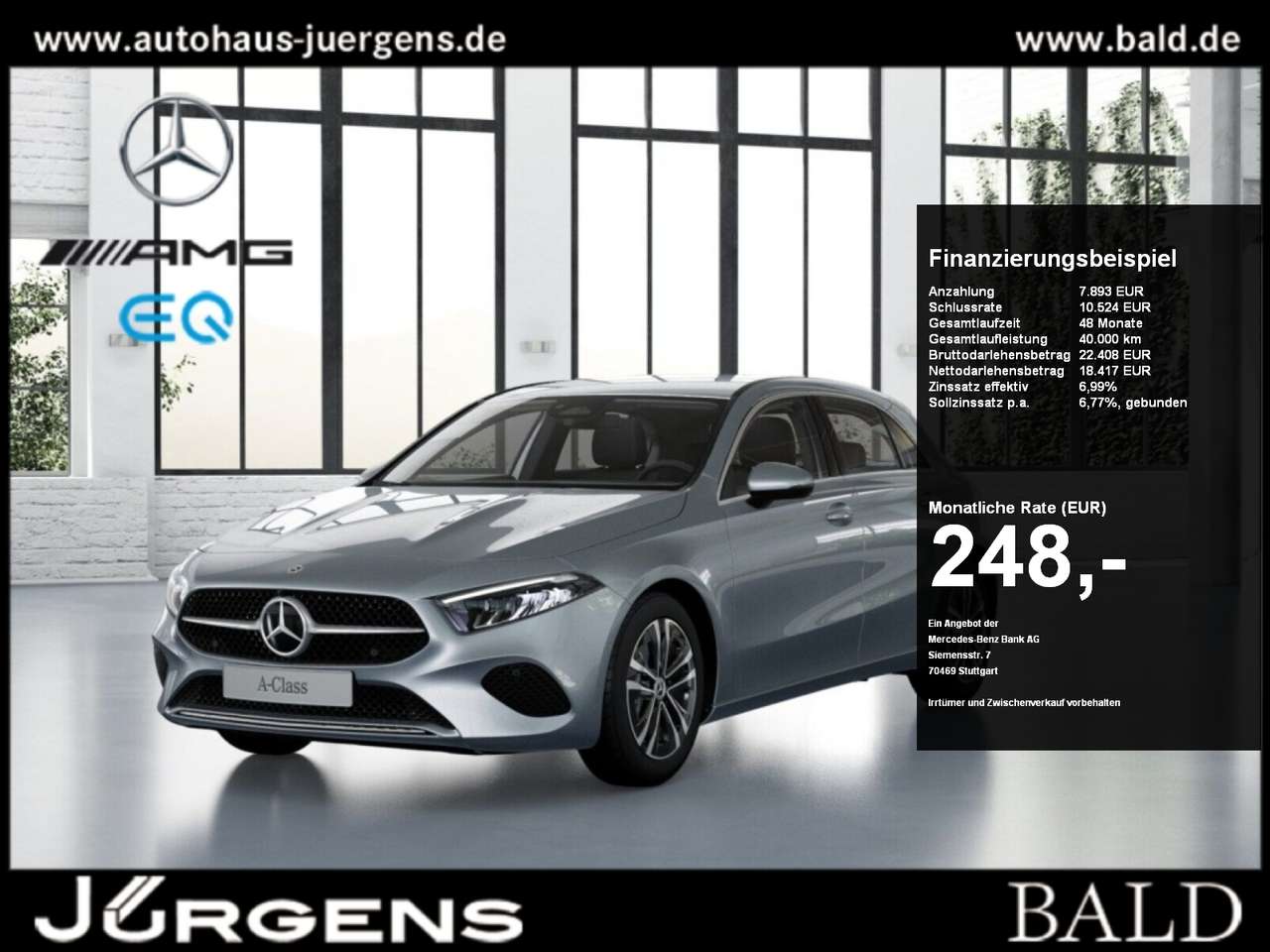Mercedes-Benz A 180 2025 — Progressive+Distr+Carbon+AHK+Voll Digi