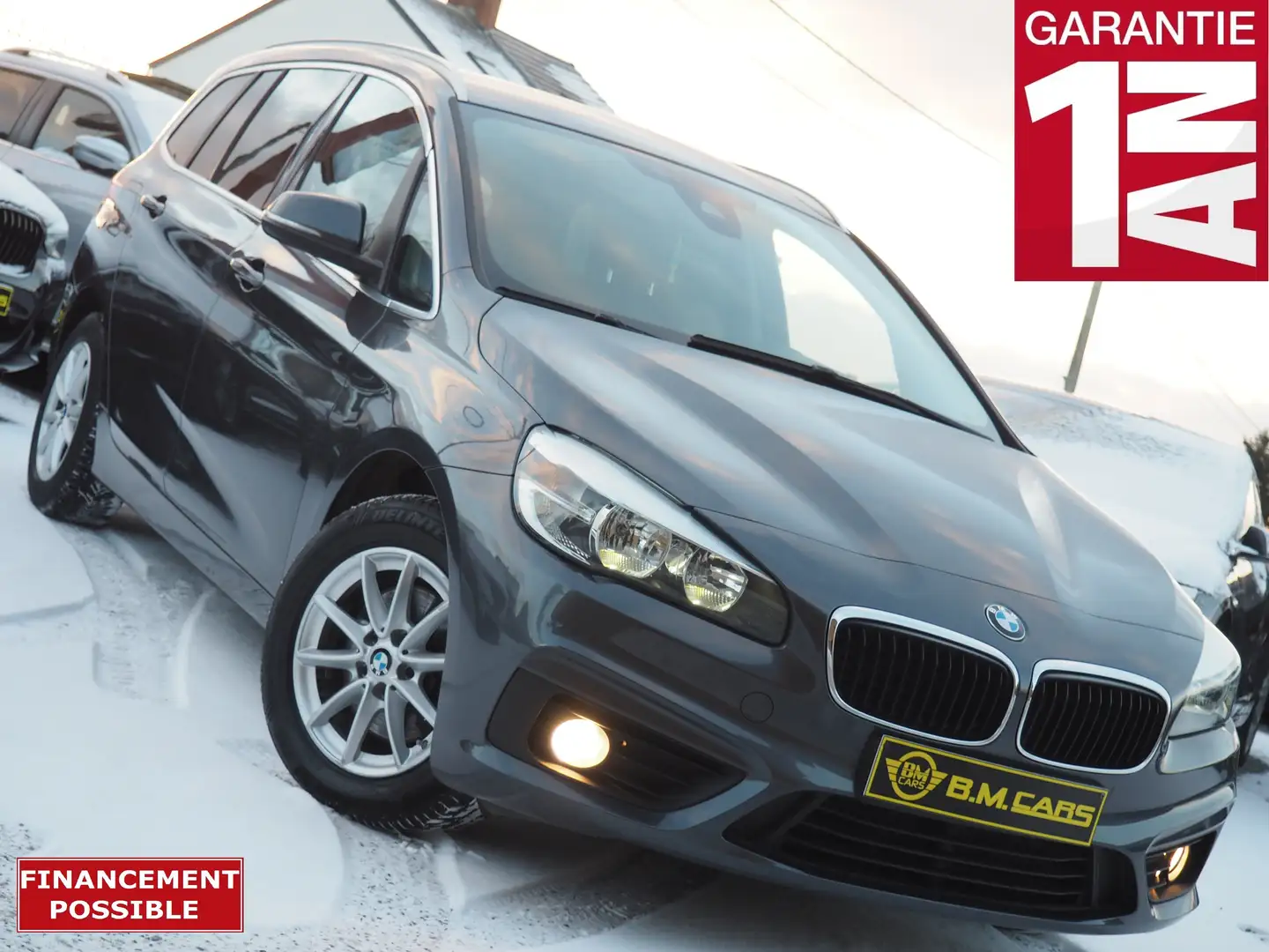 BMW 218 ✅GRAN TOURER✅ GPS-CLIM-CUIR-CRUISE-PDC-JA-EU6b Gris - 1