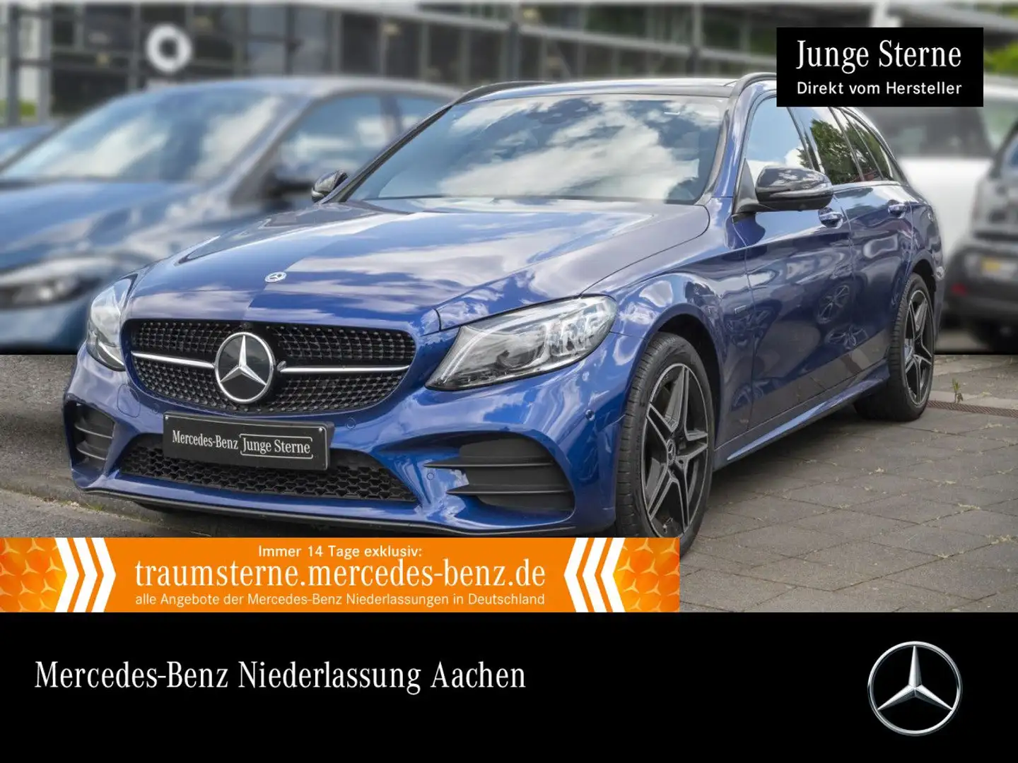 Mercedes-Benz C 300 e T AMG+NIGHT+PANO+360+MULTIBEAM+BURMESTER Bleu - 1