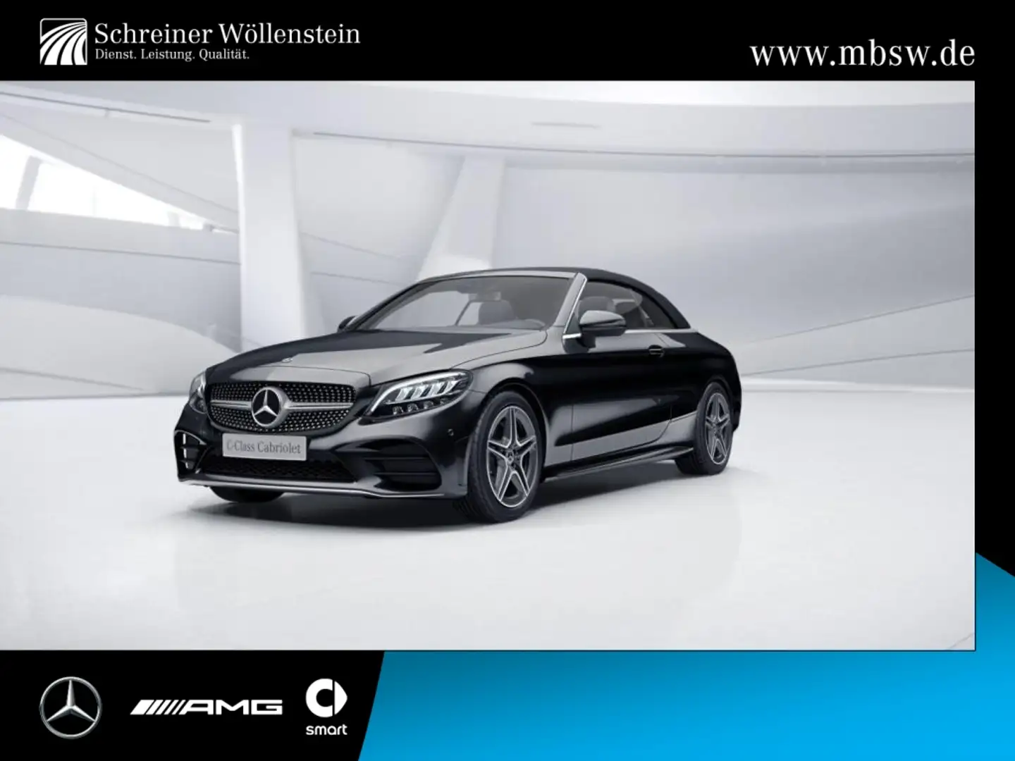 Mercedes-Benz C 200 Cabrio AMG*MBUX*CarPlay*Leder*AUT*LED*Navi Schwarz - 1