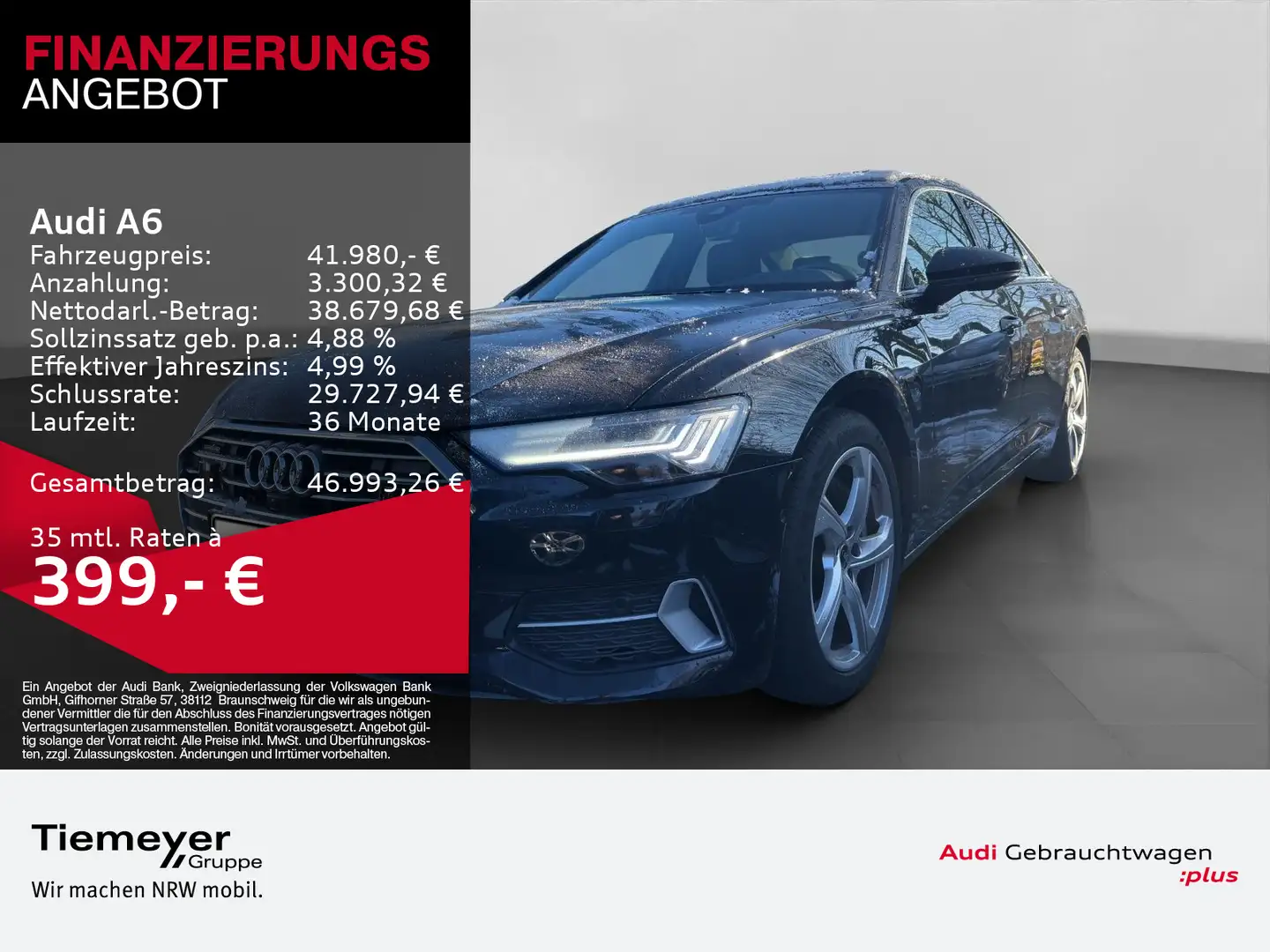 Audi A6 50 TFSIe Q S LINE LM19 HD-MATRIX MEMORY BuO Schwarz - 1