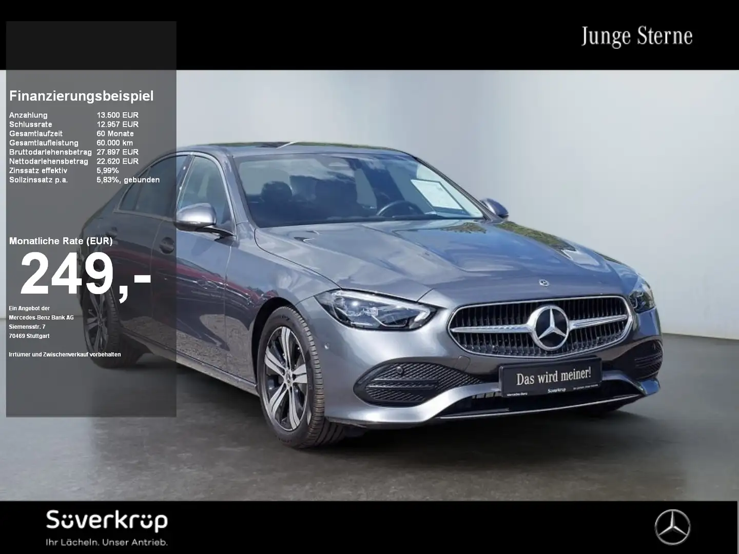 Mercedes-Benz C 200 d , AVANTGARDE AHK KAMERA PDC SHZ SPUR Grau - 1