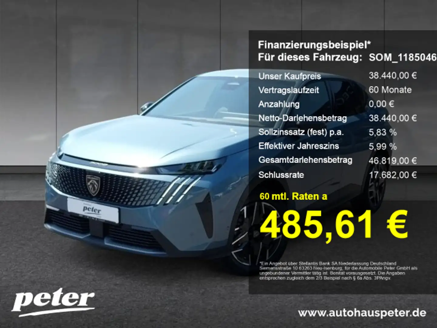 Peugeot 3008 3008 Allure Hybrid 145 Pano+Drive+Winterpaket Blau - 1