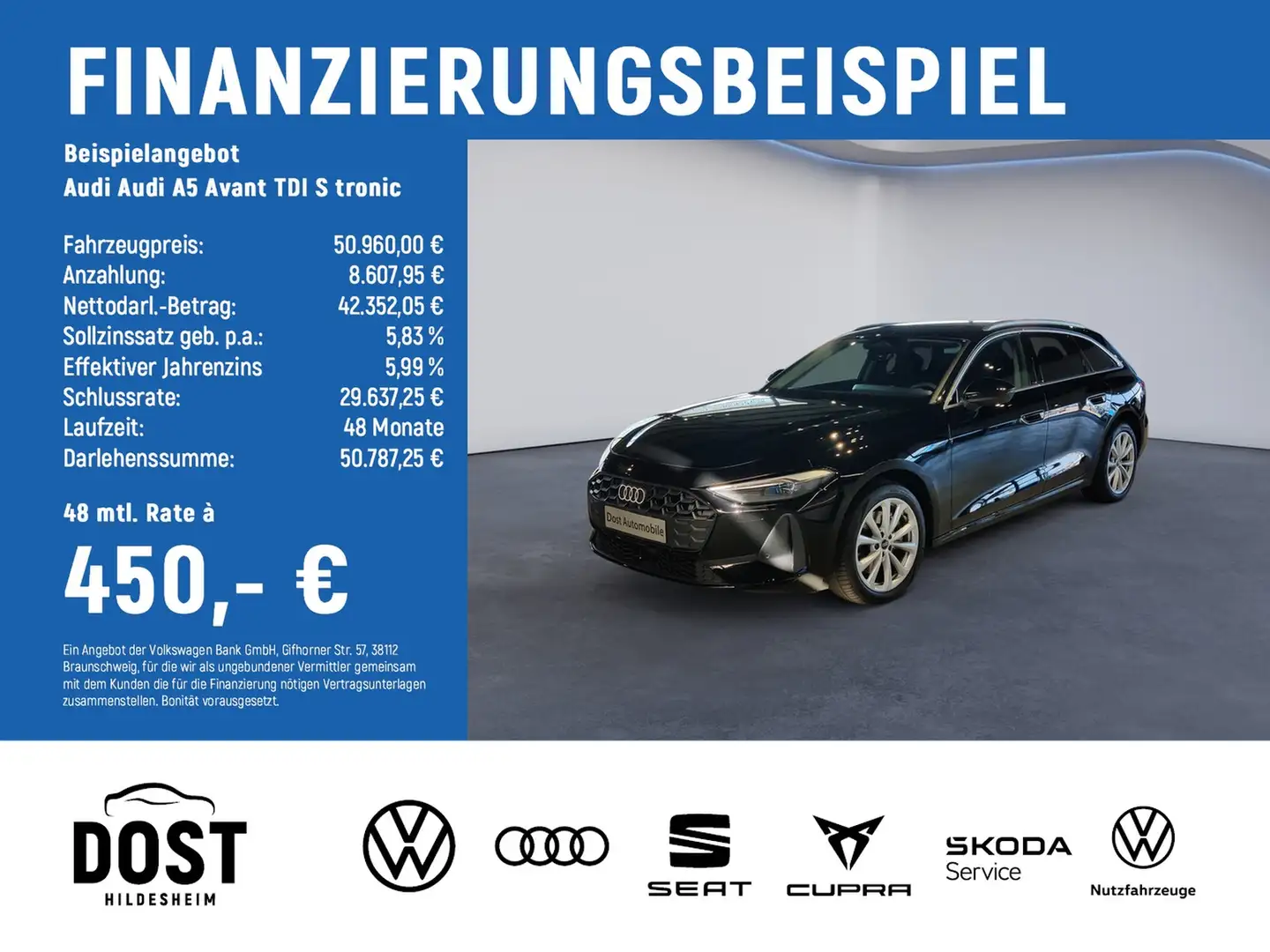 Audi A5 Avant TDI S tronic LED+AHK+KAMERA+NAVI Schwarz - 2