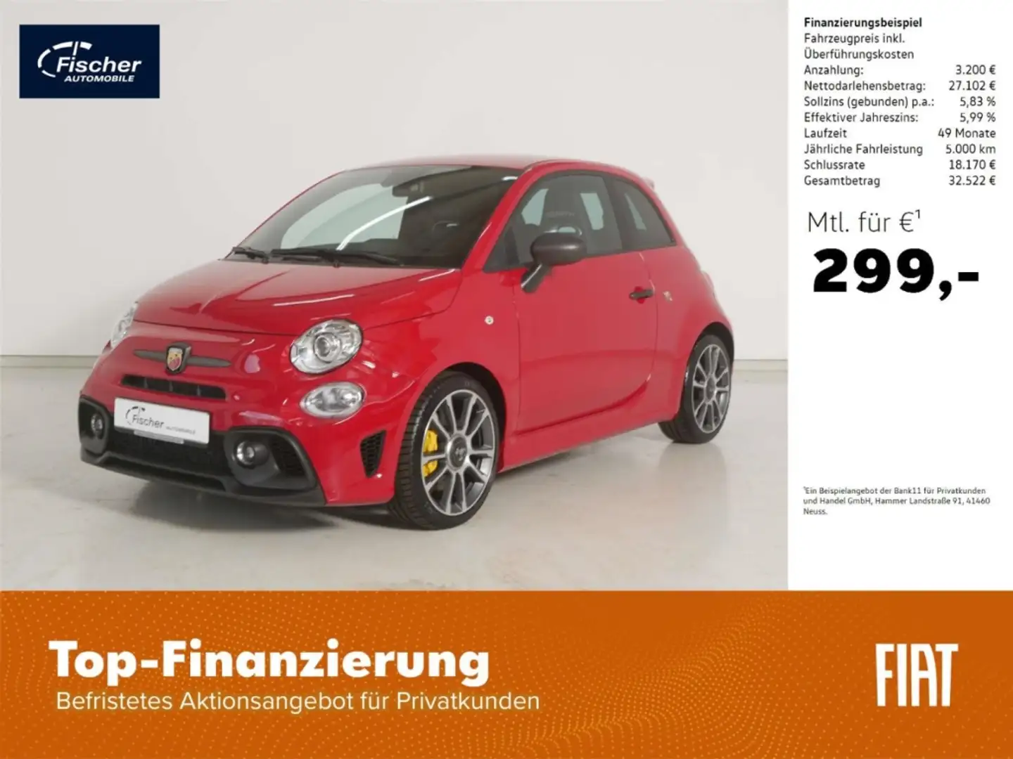 Abarth 695 1.4 T-Jet 16V Turismo Červená - 1