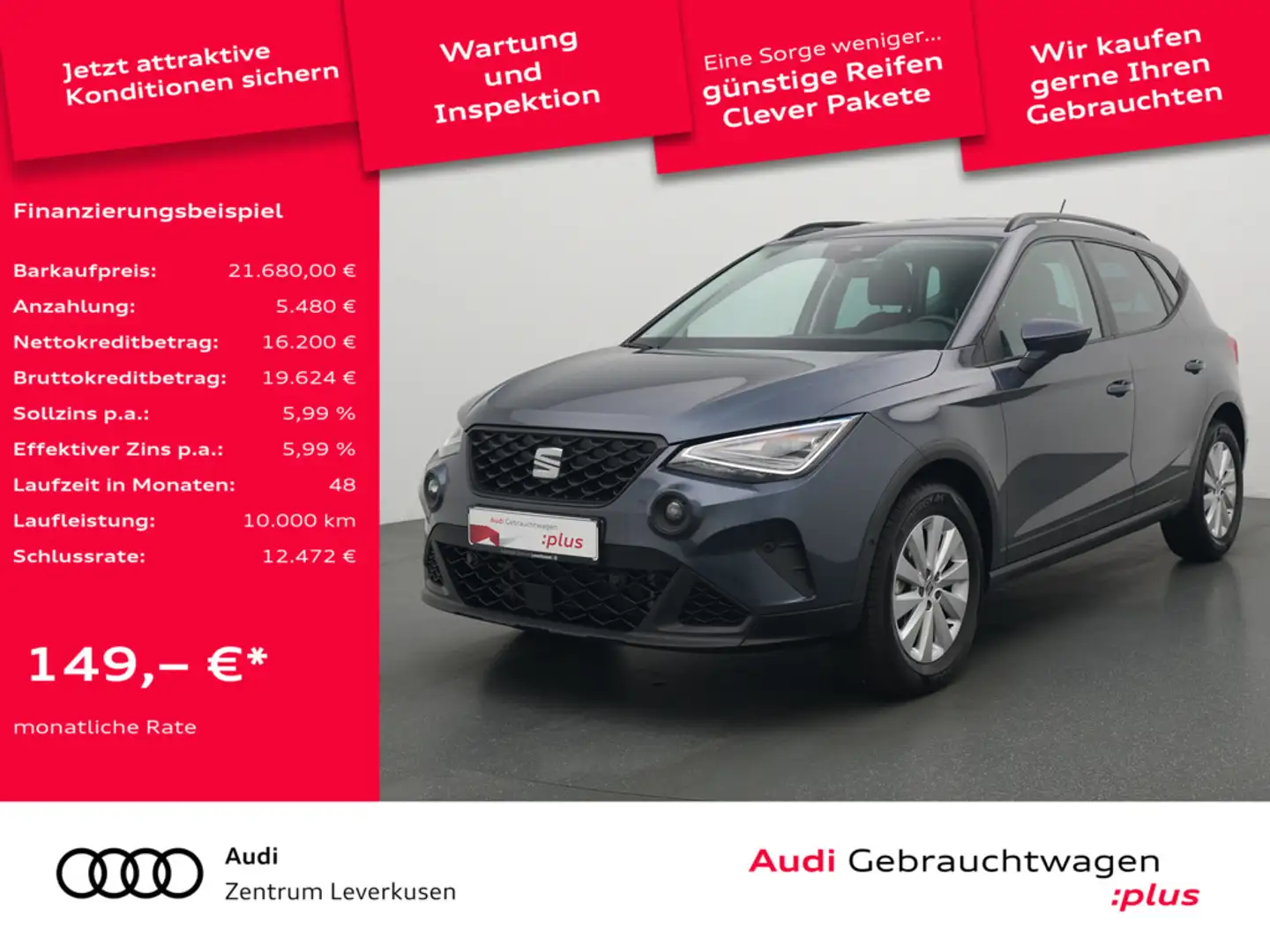 SEAT Arona TSI Style NAVI VIRT ACC KAM LED SHZ PDC Grau - 1
