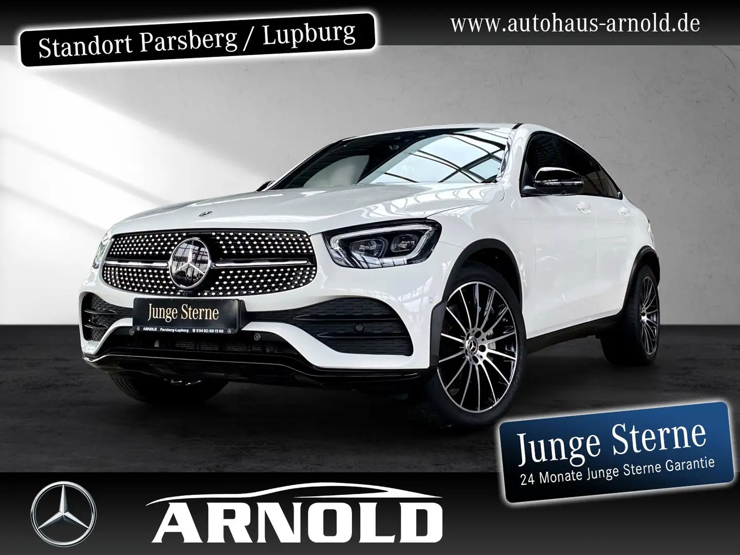 Mercedes-Benz GLC 300 GLC 300 4M Coupe AMG L Distr 360° AHK SHD MULTIB Blanc - 1