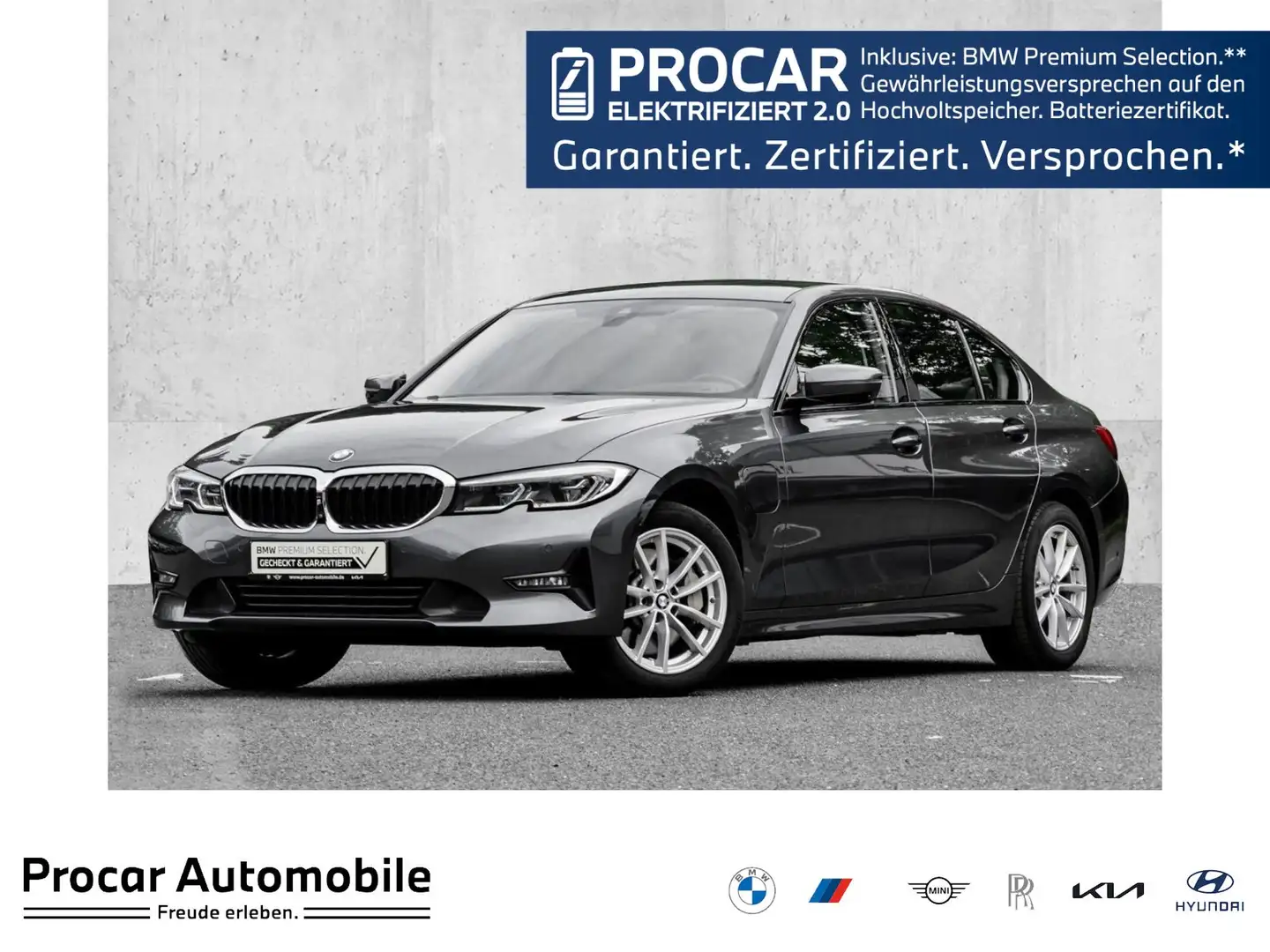 BMW 330 e ADVANTAGE+H/K+HuD+DA+LASER Grijs - 1