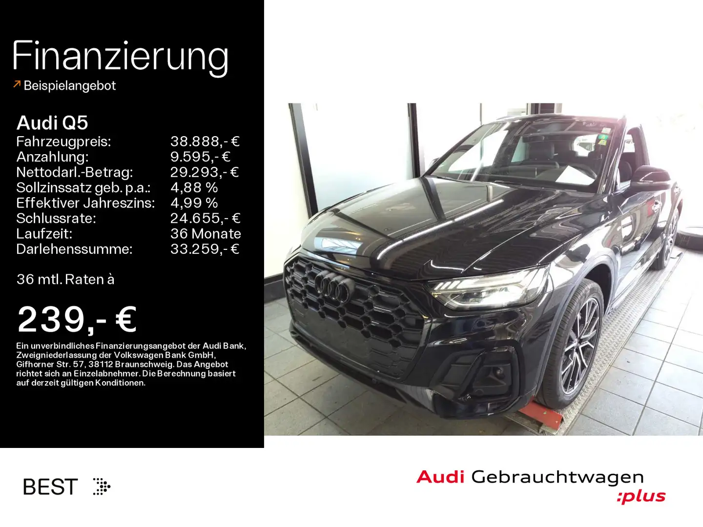 Audi Q5 S line  black 40 TDI qu. AHK*Assist*Matrix* Schwarz - 1